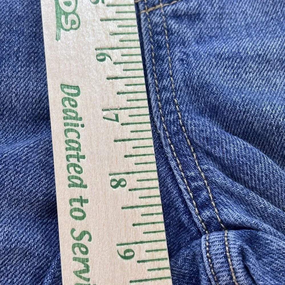 Old Navy Unisex 8 Denim Overalls Distressed Blue Jean Bib 100% Cotton Farmhouse